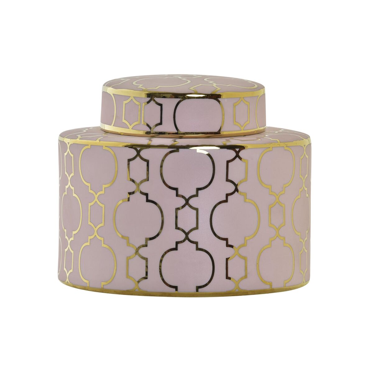 Vas DKD Home Decor Rosa Gyllene Porslin Orientalisk Kromad 18 x 18 x 16 cm - 5
