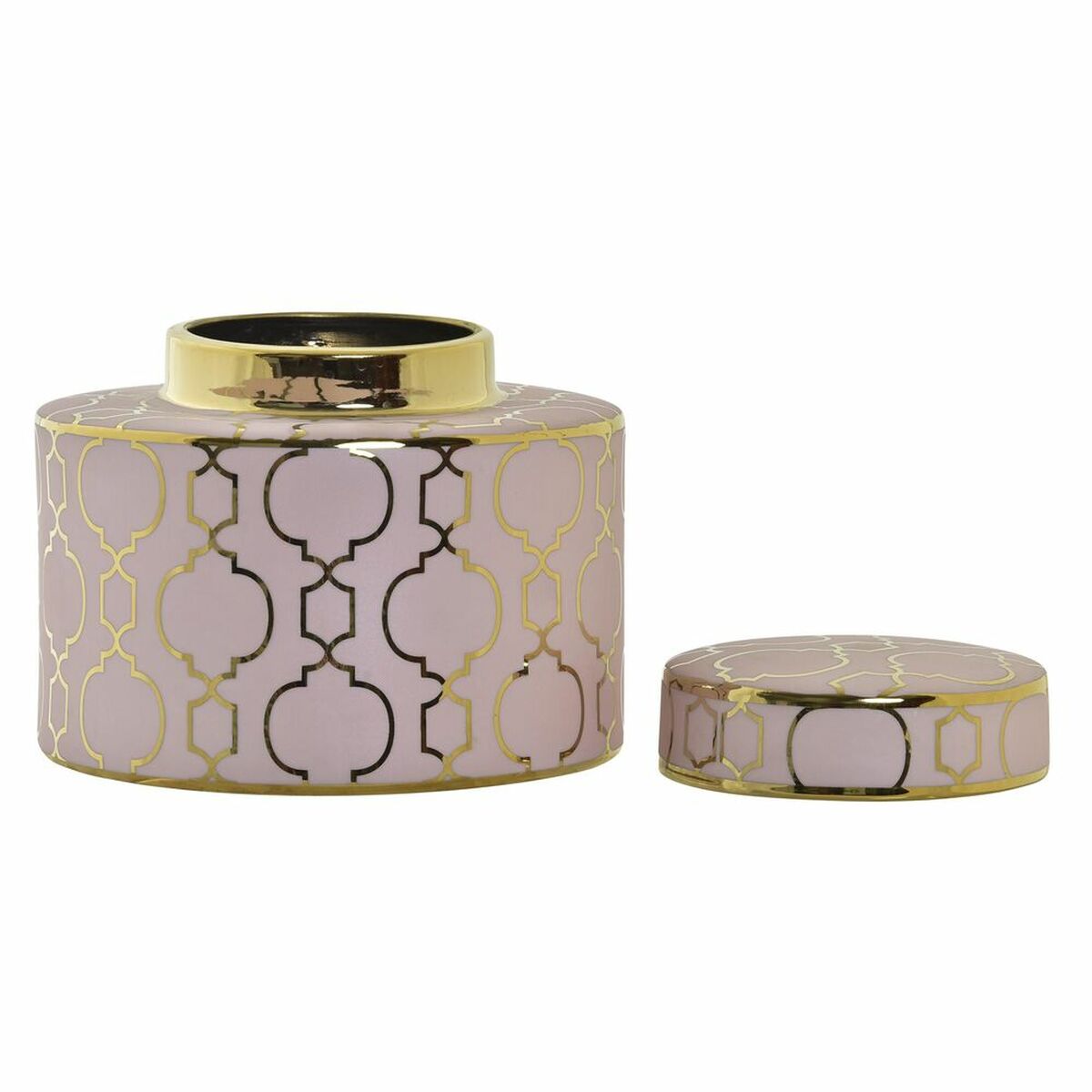 Vas DKD Home Decor Rosa Gyllene Porslin Orientalisk Kromad 18 x 18 x 16 cm - 8