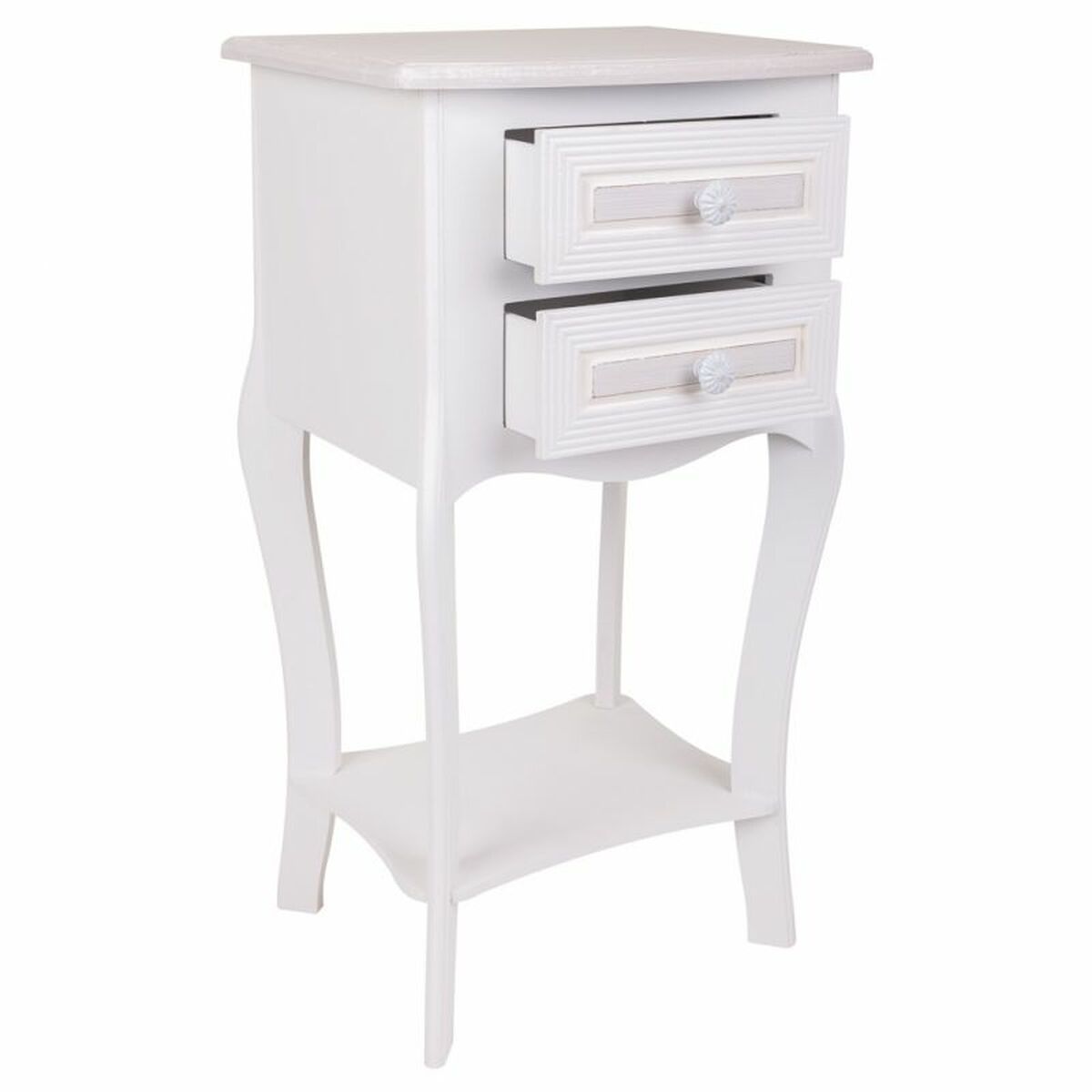 Nattduksbord Alexandra House Living Vit 31 x 71 x 38 cm - 3