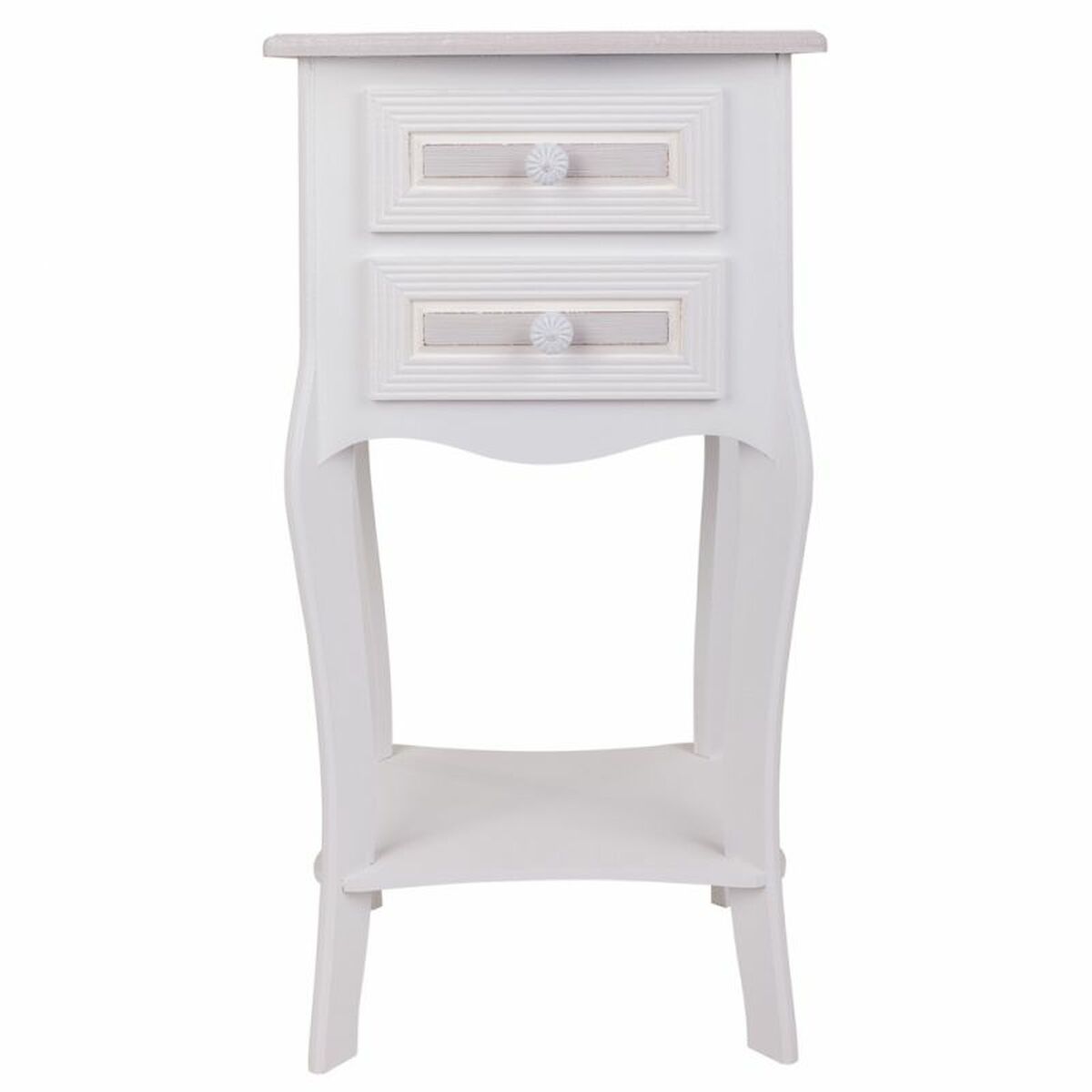 Nattduksbord Alexandra House Living Vit 31 x 71 x 38 cm - 4