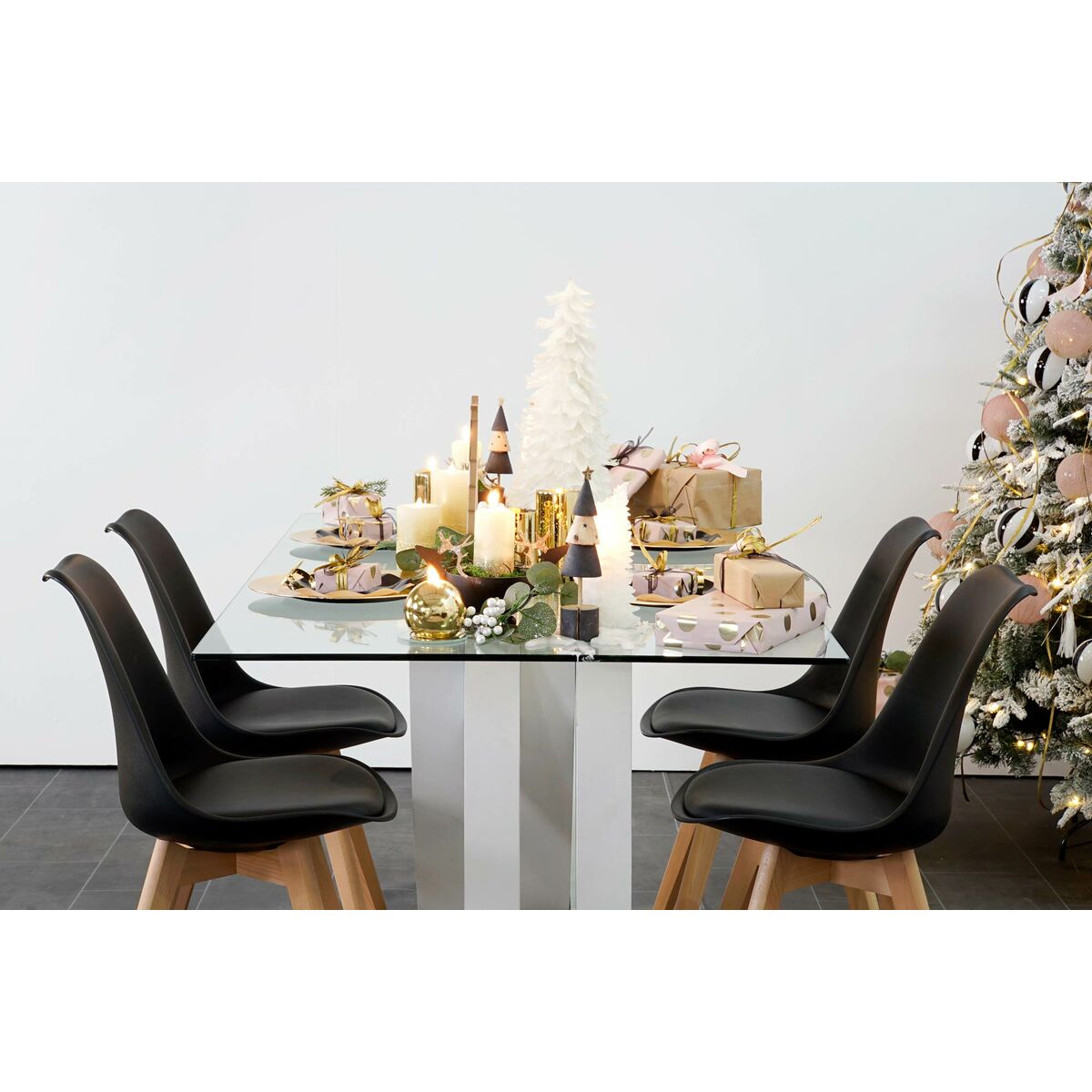 Stol DKD Home Decor Svart 48 x 55 x 83 cm - 2