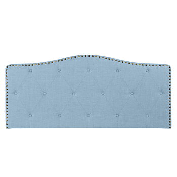 Sänggavel DKD Home Decor Blå Beige Celeste Gummiträ 146 x 6 x 68 cm