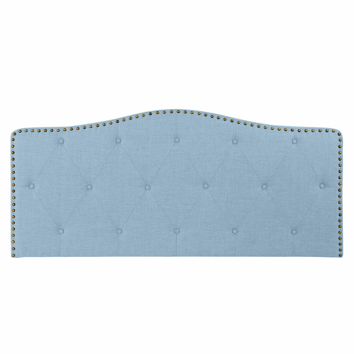 Sänggavel DKD Home Decor Blå Beige Celeste Gummiträ 146 x 6 x 68 cm - 2