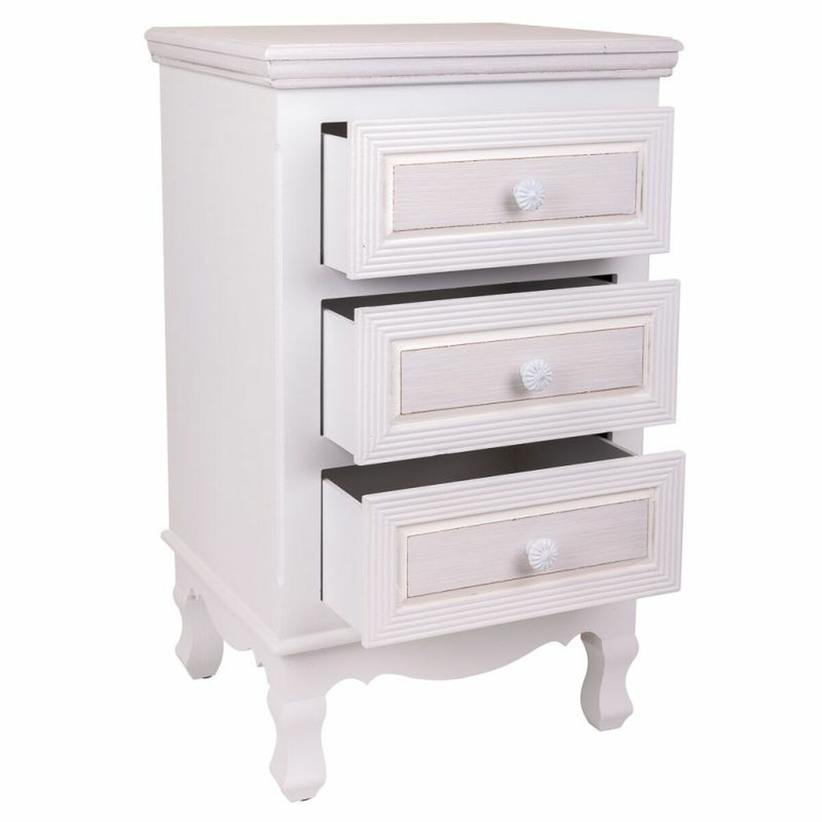 Nattduksbord Alexandra House Living Vit 33 x 68 x 41 cm - 3