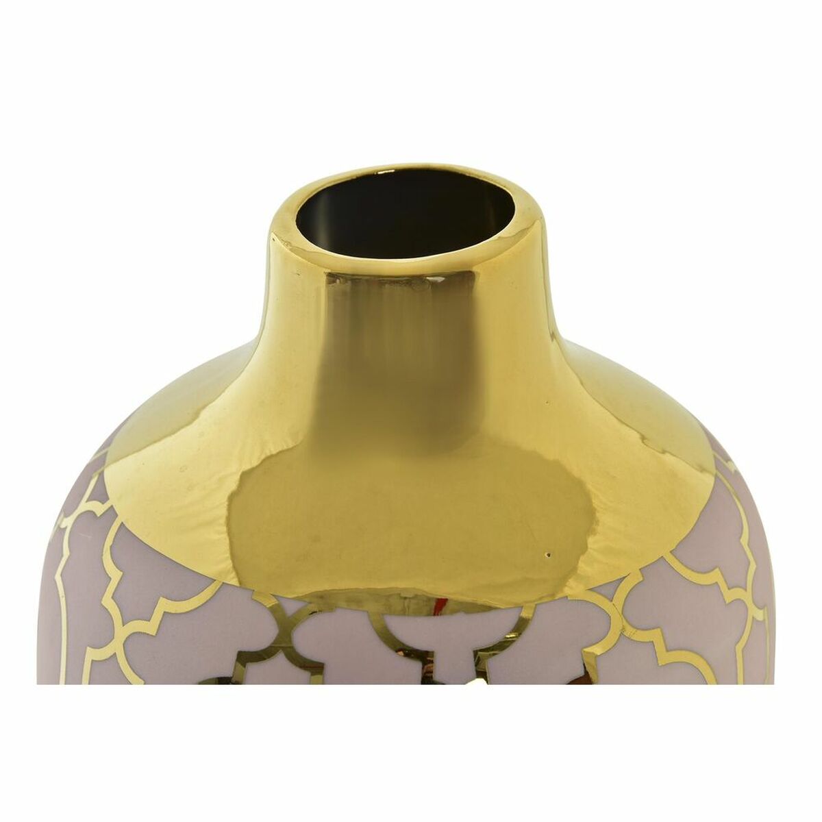 Vas DKD Home Decor Rosa Gyllene Porslin Orientalisk Kromad 13 x 13 x 26 cm - 8