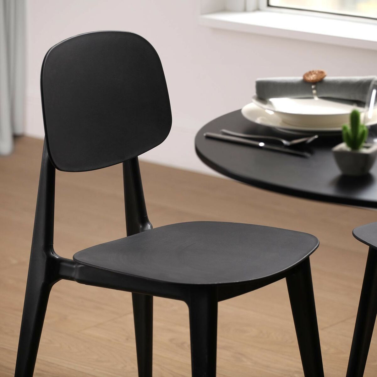 Stol Versa Svart 39,5 x 80 x 41,5 cm (4 antal) - 3