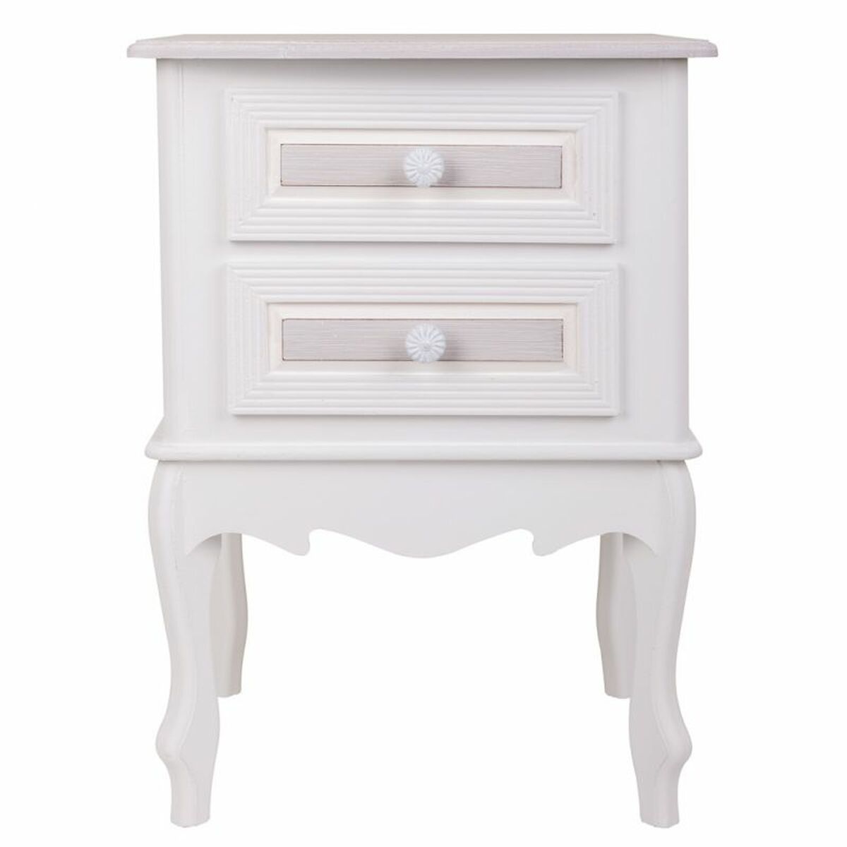 Nattduksbord Alexandra House Living Vit 34 x 57 x 42 cm - 4