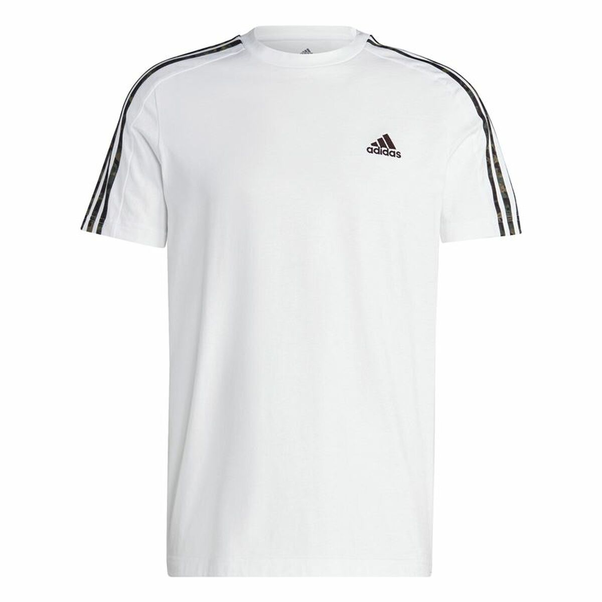 T-shirt med kortärm Herr Adidas Essentials Single 3S Vit