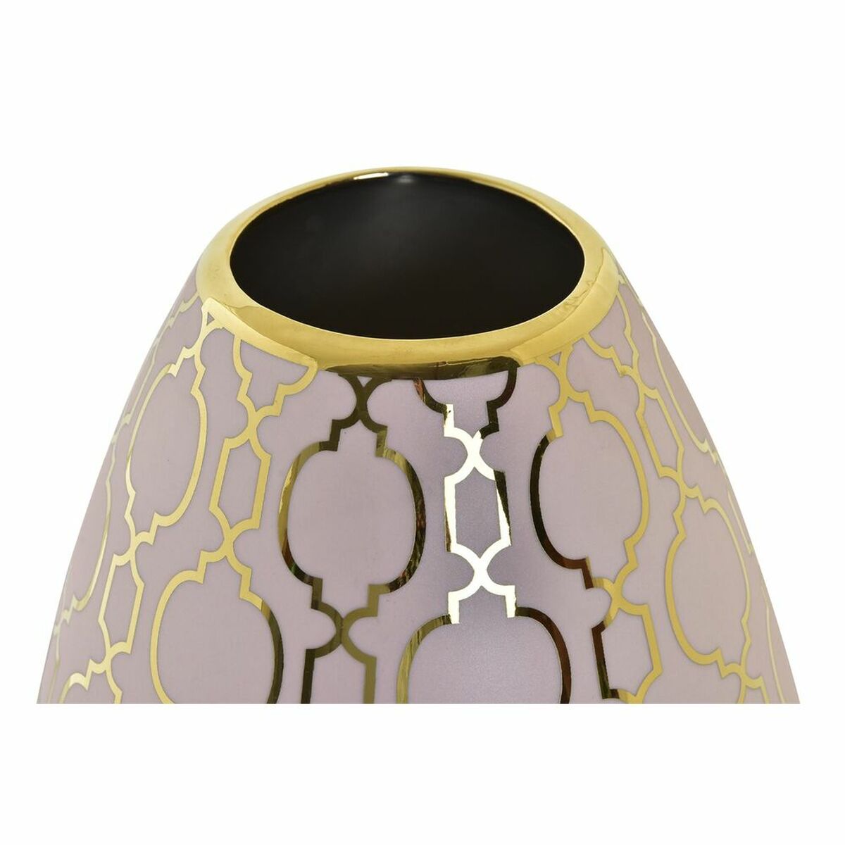 Vas DKD Home Decor Porslin Rosa Gyllene Orientalisk (18 x 18 x 24 cm) - 6