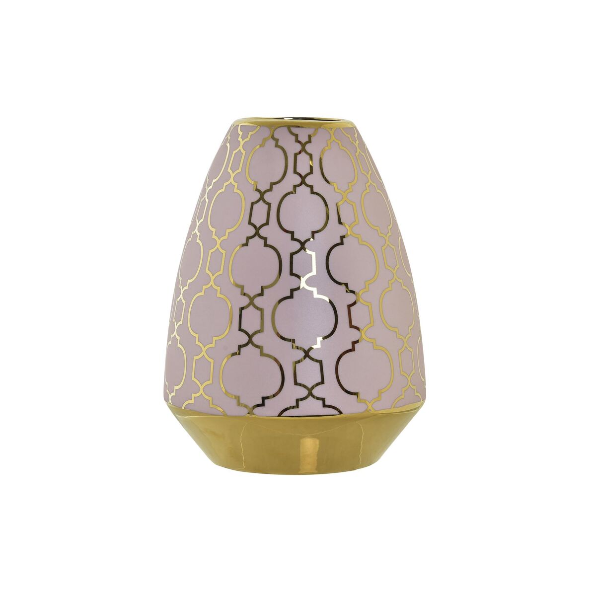 Vas DKD Home Decor Porslin Rosa Gyllene Orientalisk (18 x 18 x 24 cm)