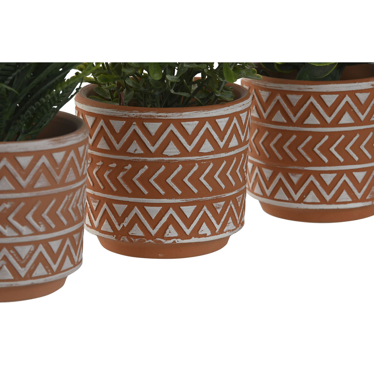 Dekorativ växt Home ESPRIT Polyetylen Cement 12 x 12 x 17 cm (3 antal) - 2