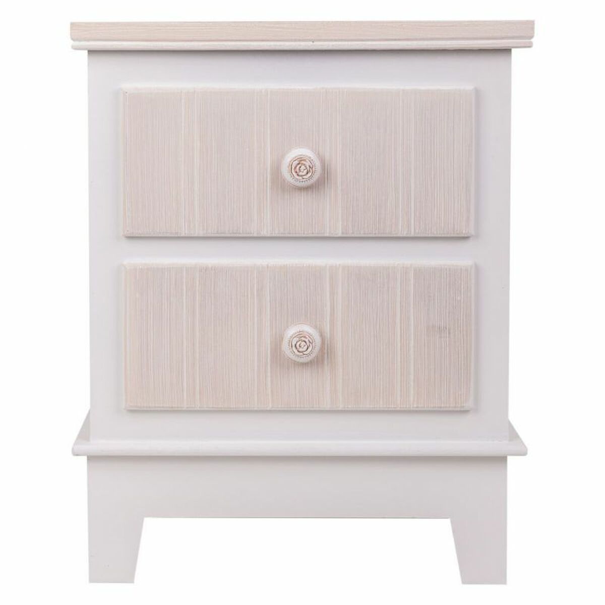 Nattduksbord Alexandra House Living Vit 30 x 50 x 40 cm - 4