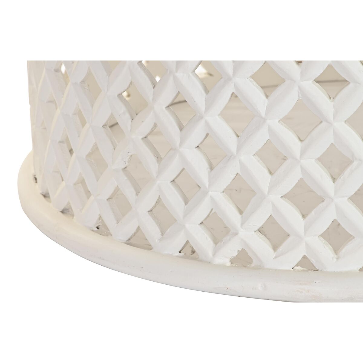 Soffbord DKD Home Decor Vit Naturell Aluminium Mangoträ 81 x 81 x 45 cm - 2