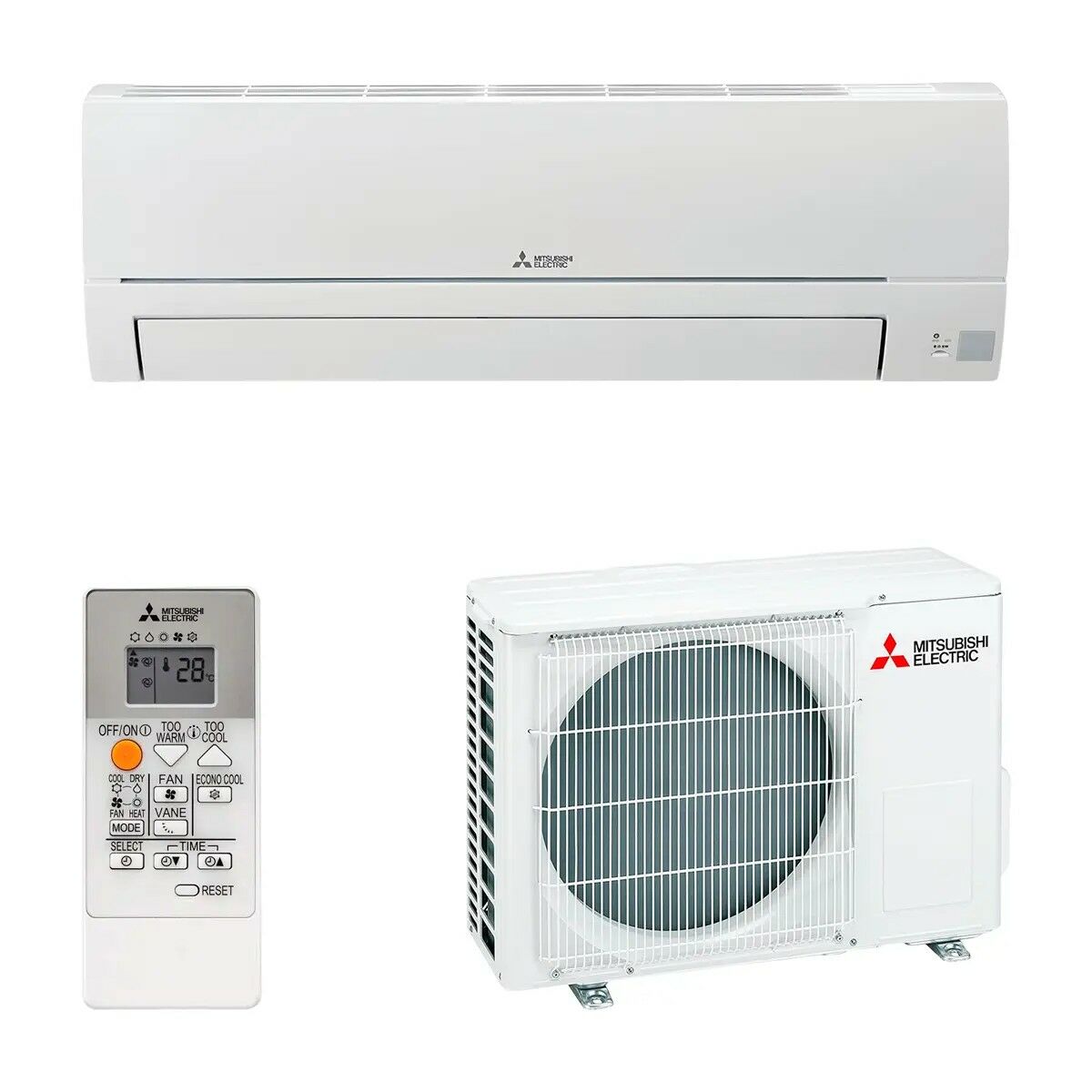 Luftkonditionering Mitsubishi Electric MSZHR25VFK Vit A++ 2150 / 2752 fg/h 2709 kcal/h 2150 fg/h