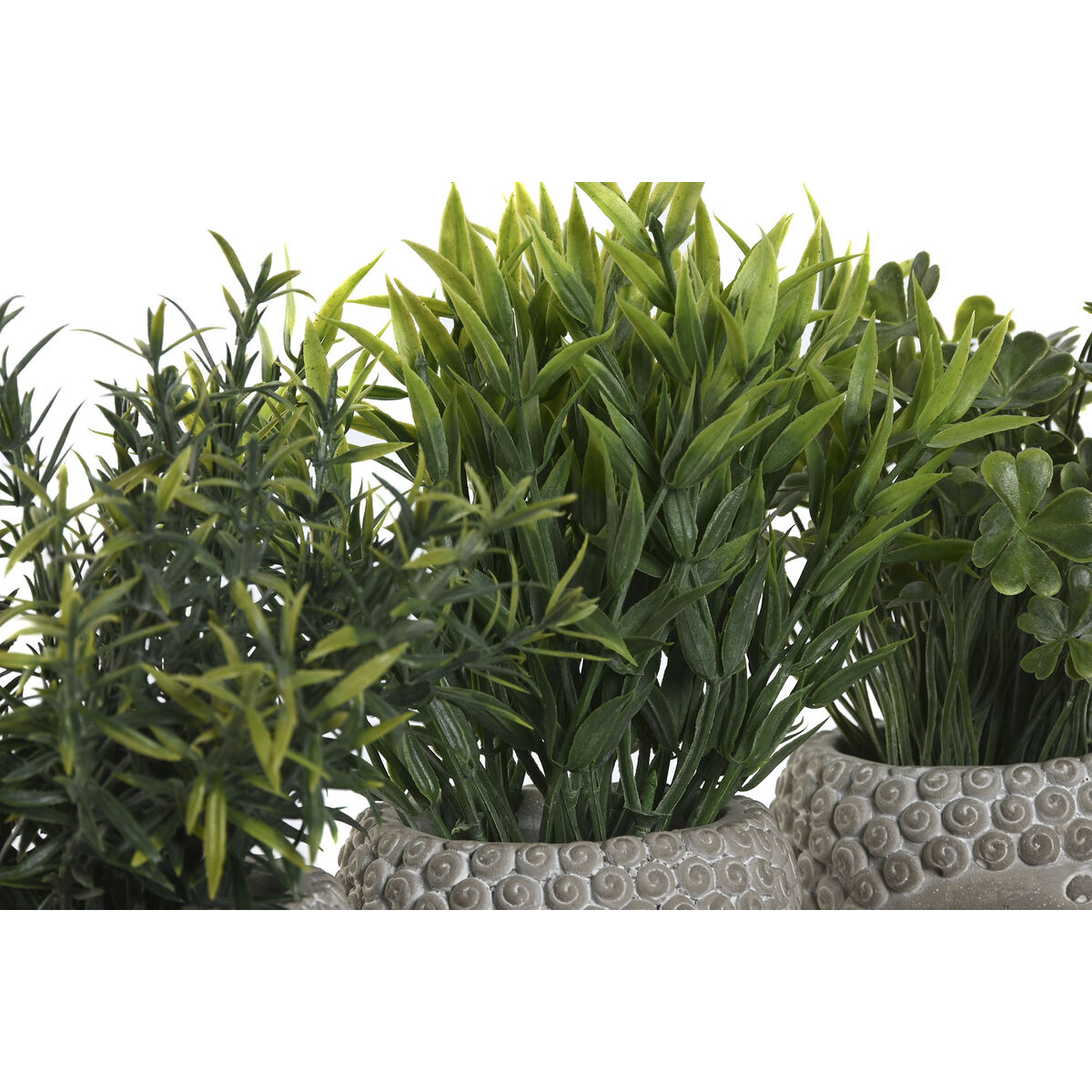 Dekorativ växt Home ESPRIT Polyetylen Cement Buddha 10 x 10 x 21 cm (3 antal) - 2