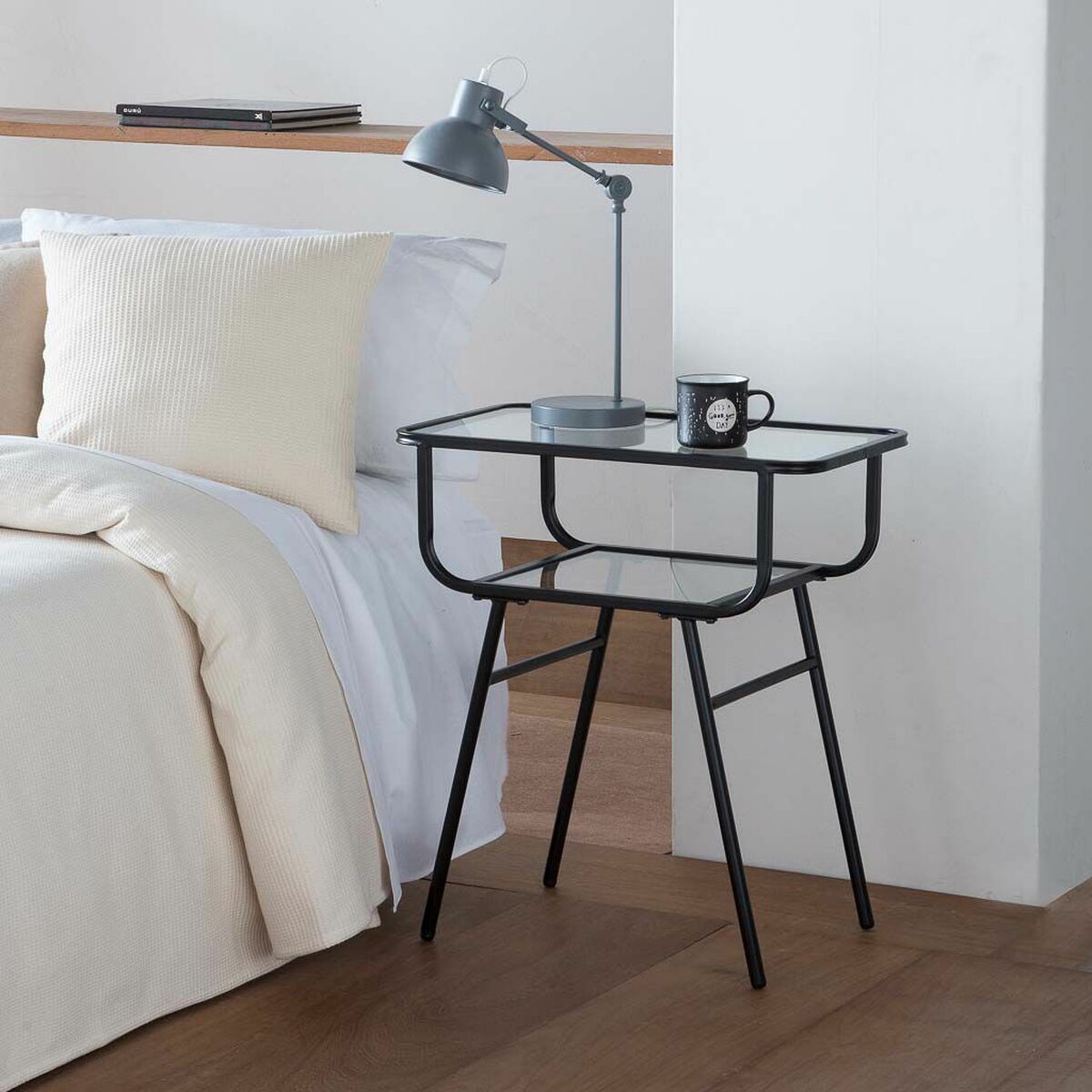 Nattduksbord Alexandra House Living Svart 35 x 65 x 60 cm - 3