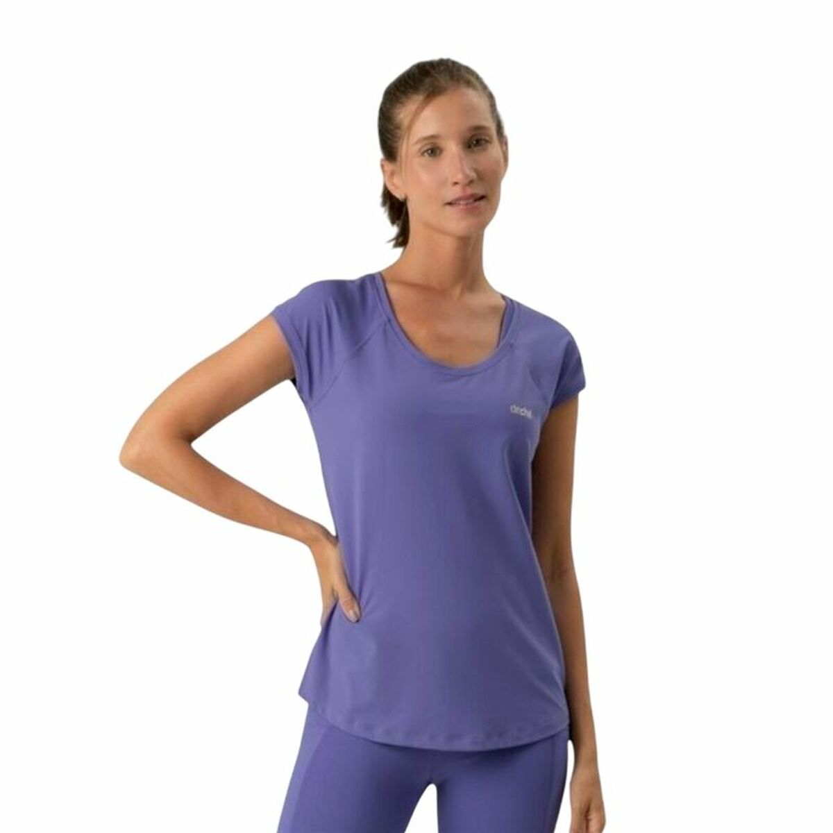 T-shirt med kortärm Dam Ditchil Ease Purpur