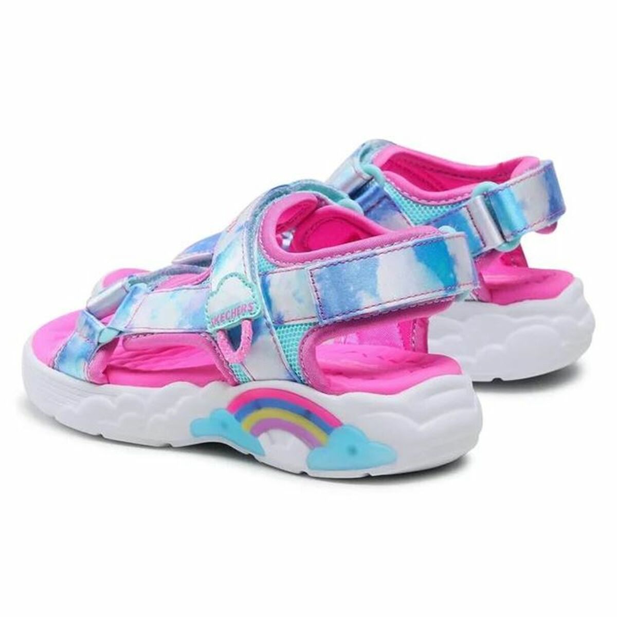 Sandaler till barn Skechers Rainbow Racer Rosa - 5