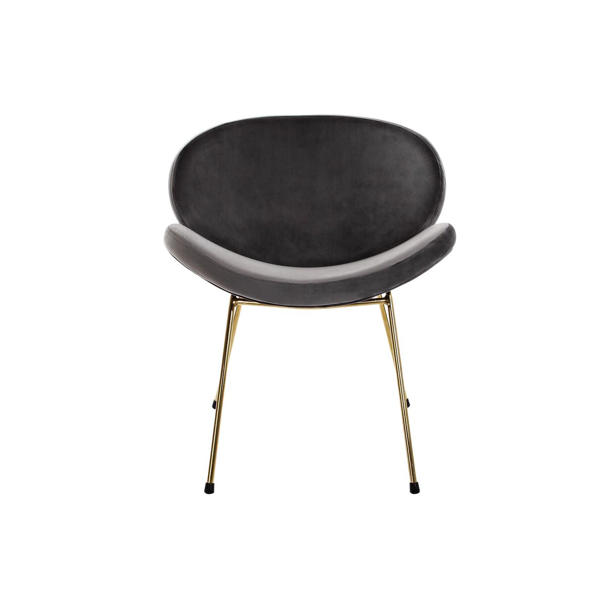 Stol DKD Home Decor Svart Gyllene Polyester Metall 62 x 58 x 73 cm