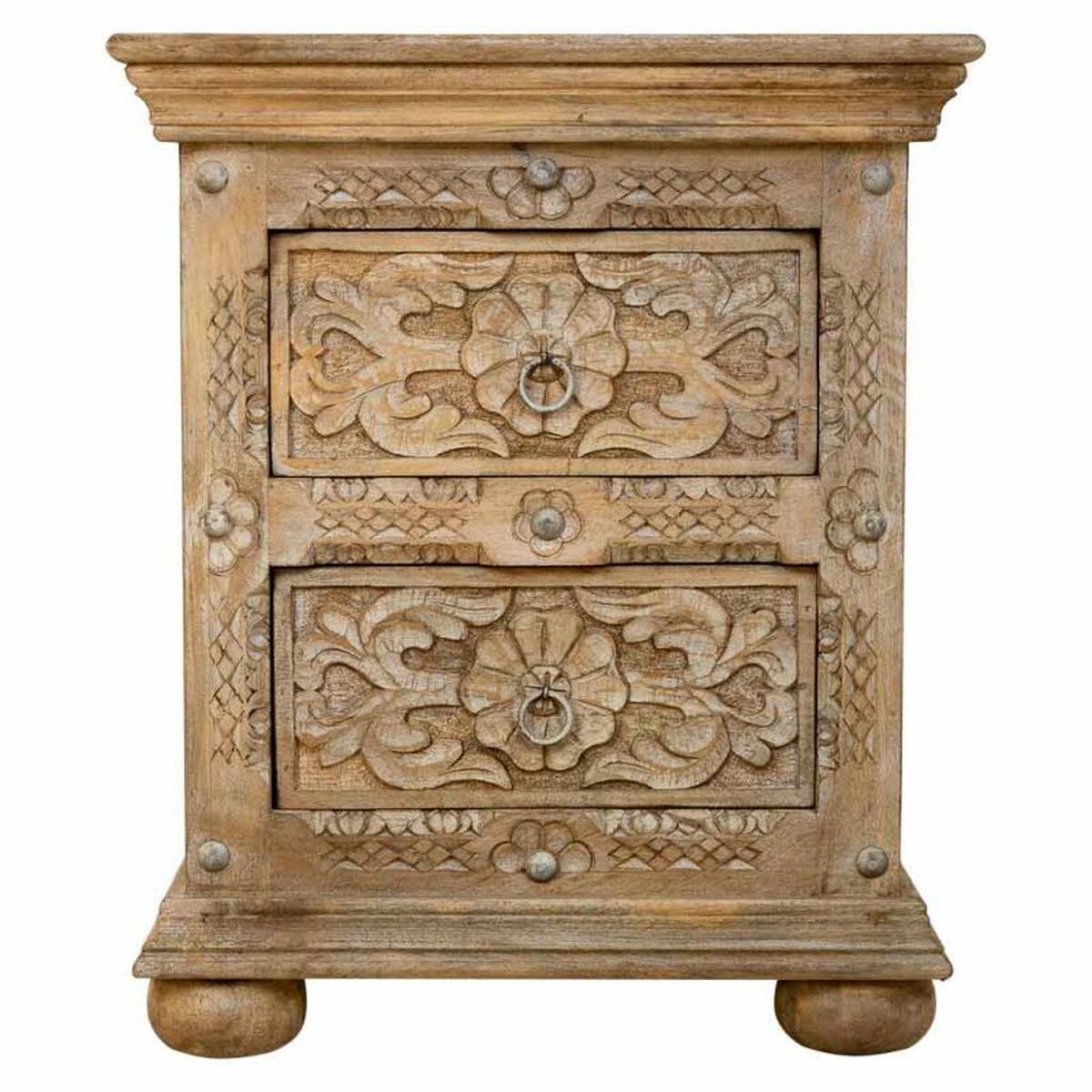 Nattduksbord Alexandra House Living Brun 40 x 60 x 50 cm - 5