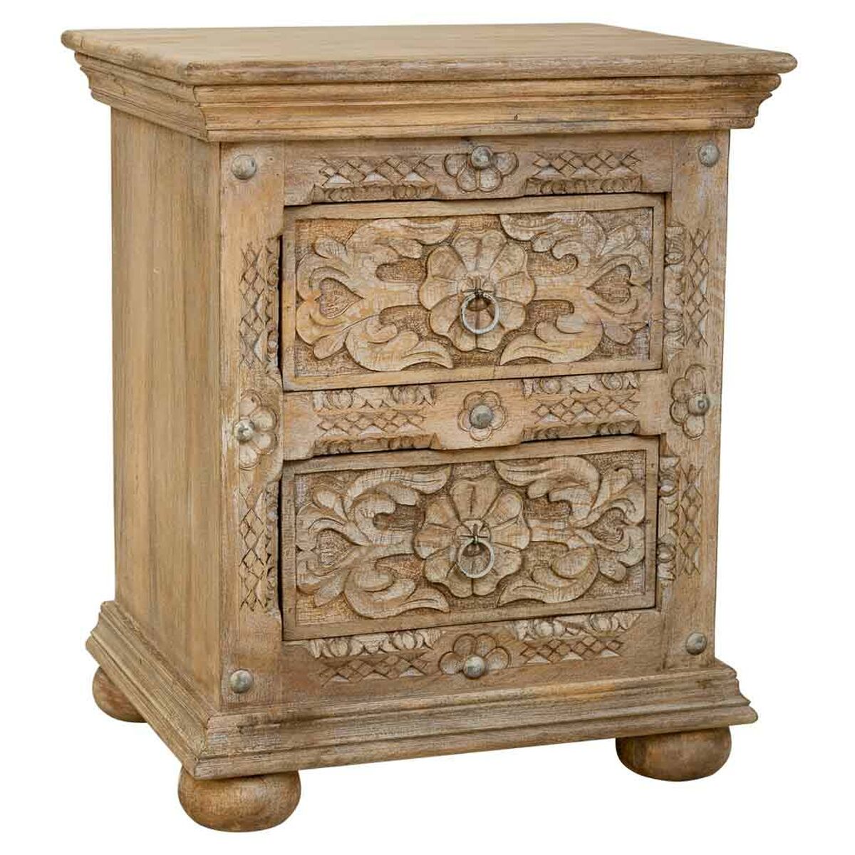 Nattduksbord Alexandra House Living Brun 40 x 60 x 50 cm