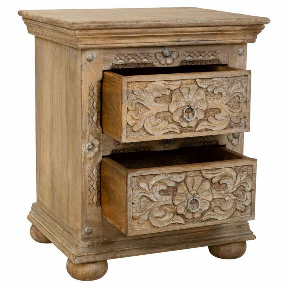 Nattduksbord Alexandra House Living Brun 40 x 60 x 50 cm - 3