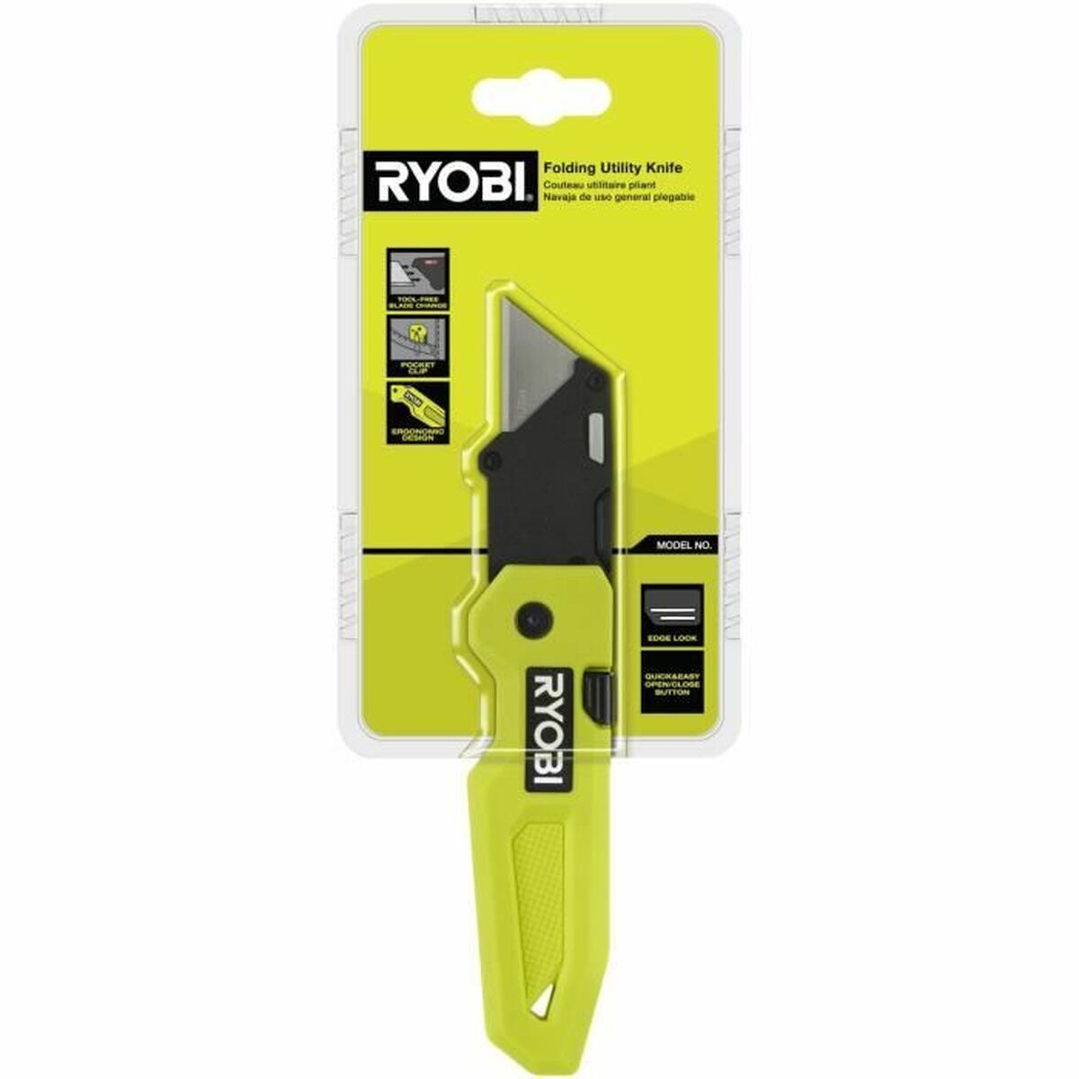 Brytbladskniv Ryobi Fiberglass Grön Plast - 5