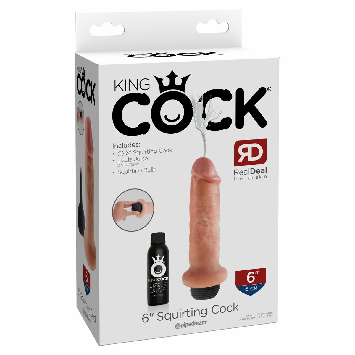 Realistisk dildo Pipedream - King Cock Naturell - 2