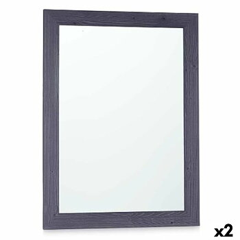 Väggspegel Gift Decor Blå 60 x 80 cm 60,4 x 80,4 x 2 cm Trä MDF Rektangulär (2 antal)