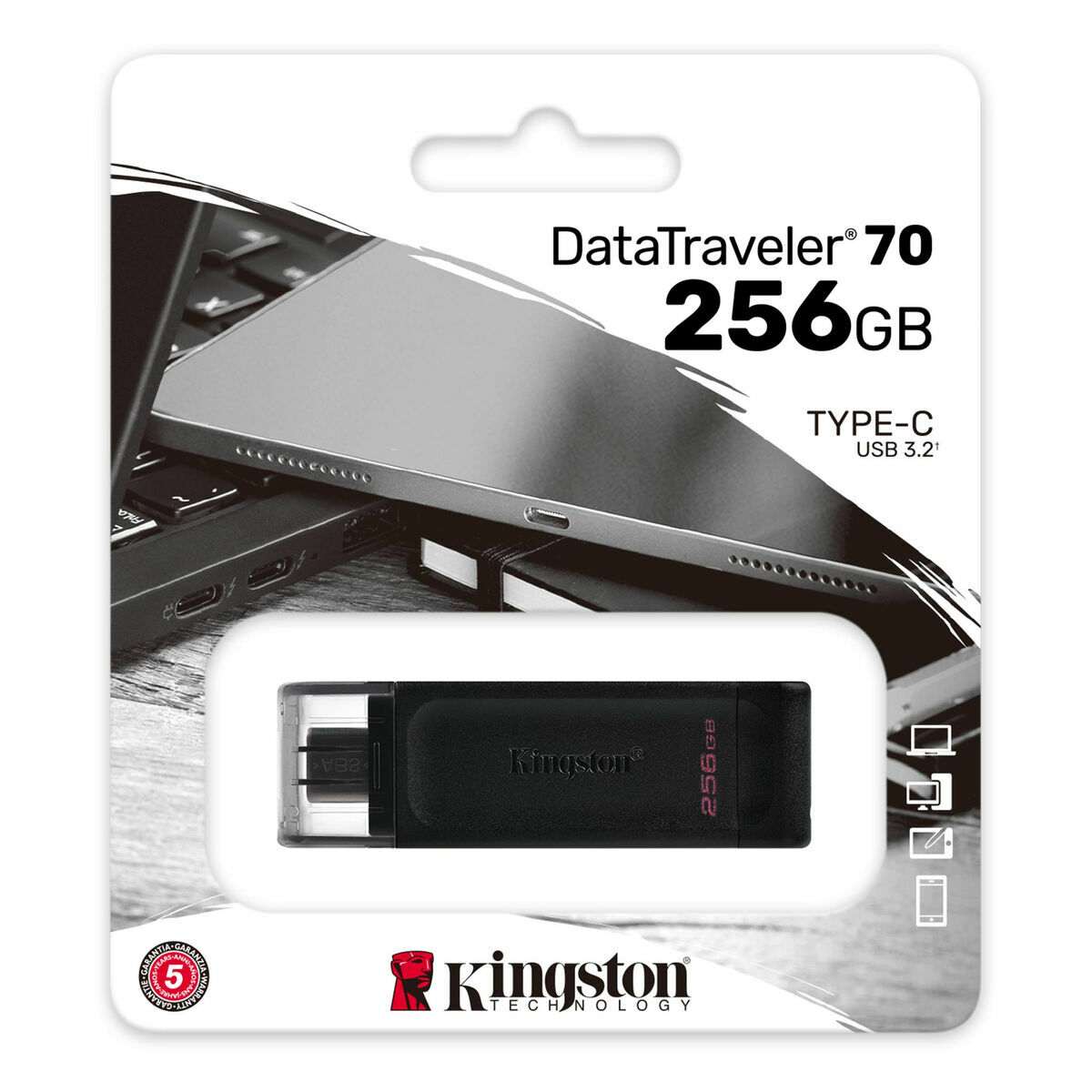 USB-minne Kingston DT70/256GB Svart 256 GB - 2