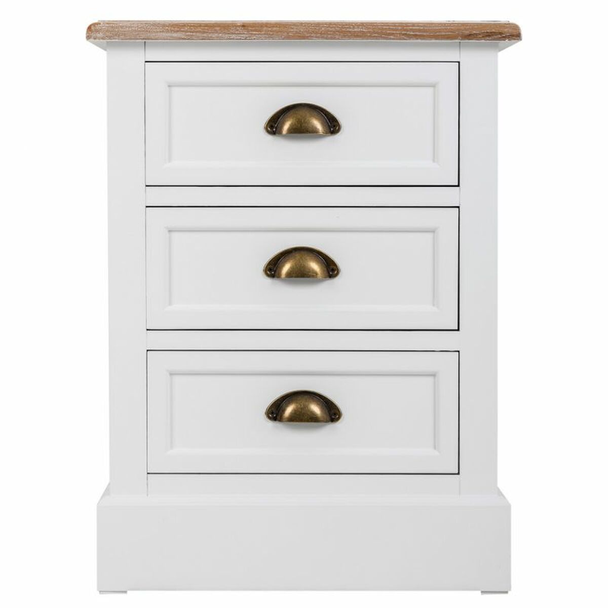 Nattduksbord Alexandra House Living Vit Brun 35 x 60 x 45 cm - 6