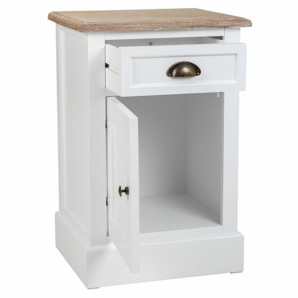 Nattduksbord Alexandra House Living Vit Brun 35 x 63 x 41 cm - 4