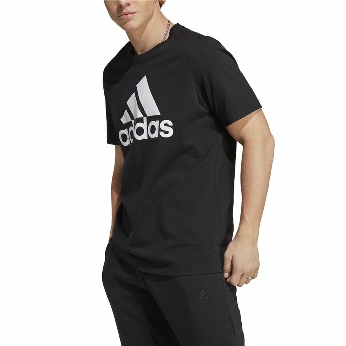 T-shirt med kortärm Herr Adidas Essentials Svart - 2