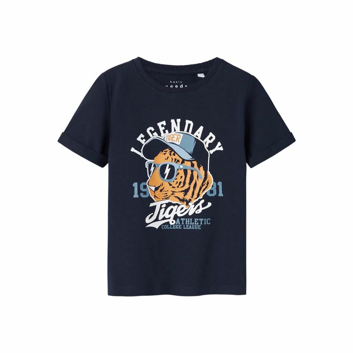 Barn T-shirt med kortärm Name It Nmmvux Blå