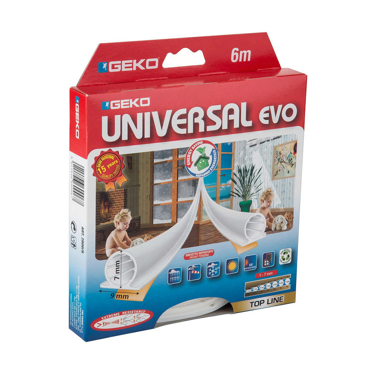 Dragstoppare Geko Vit 6 m - 3