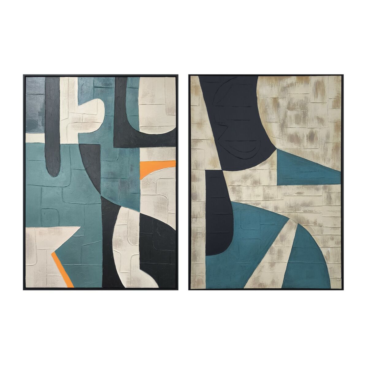Kanvas Home ESPRIT Svart Grön Urban 83 x 3,5 x 123 cm (2 antal)