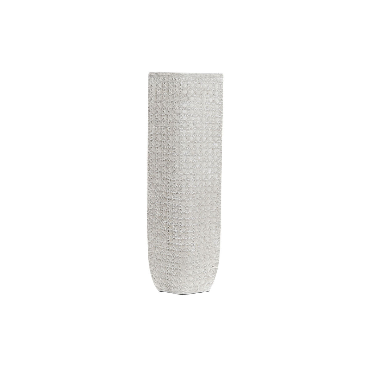 Vas DKD Home Decor 20 x 12 x 58 cm Vit Harts Modern - 7