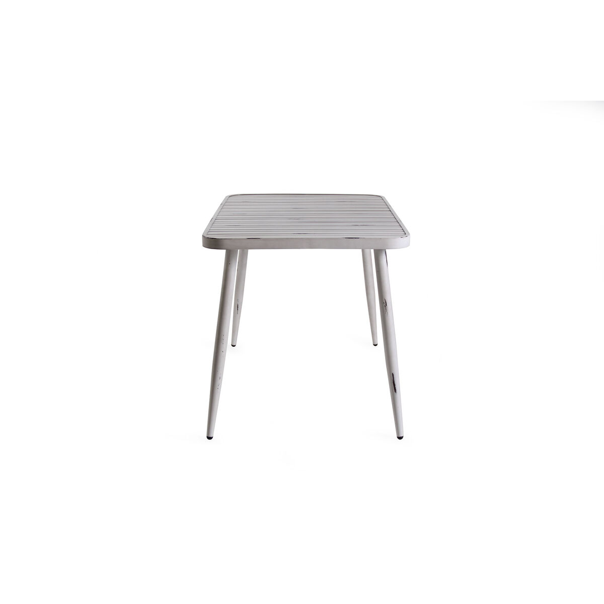 Matsalsbord Home ESPRIT Vit Aluminium 120 x 75 x 75 cm - 3