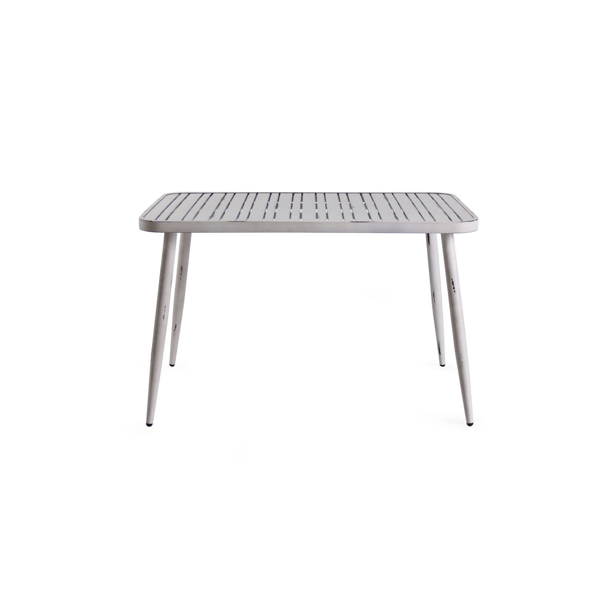 Matsalsbord Home ESPRIT Vit Aluminium 120 x 75 x 75 cm - 2