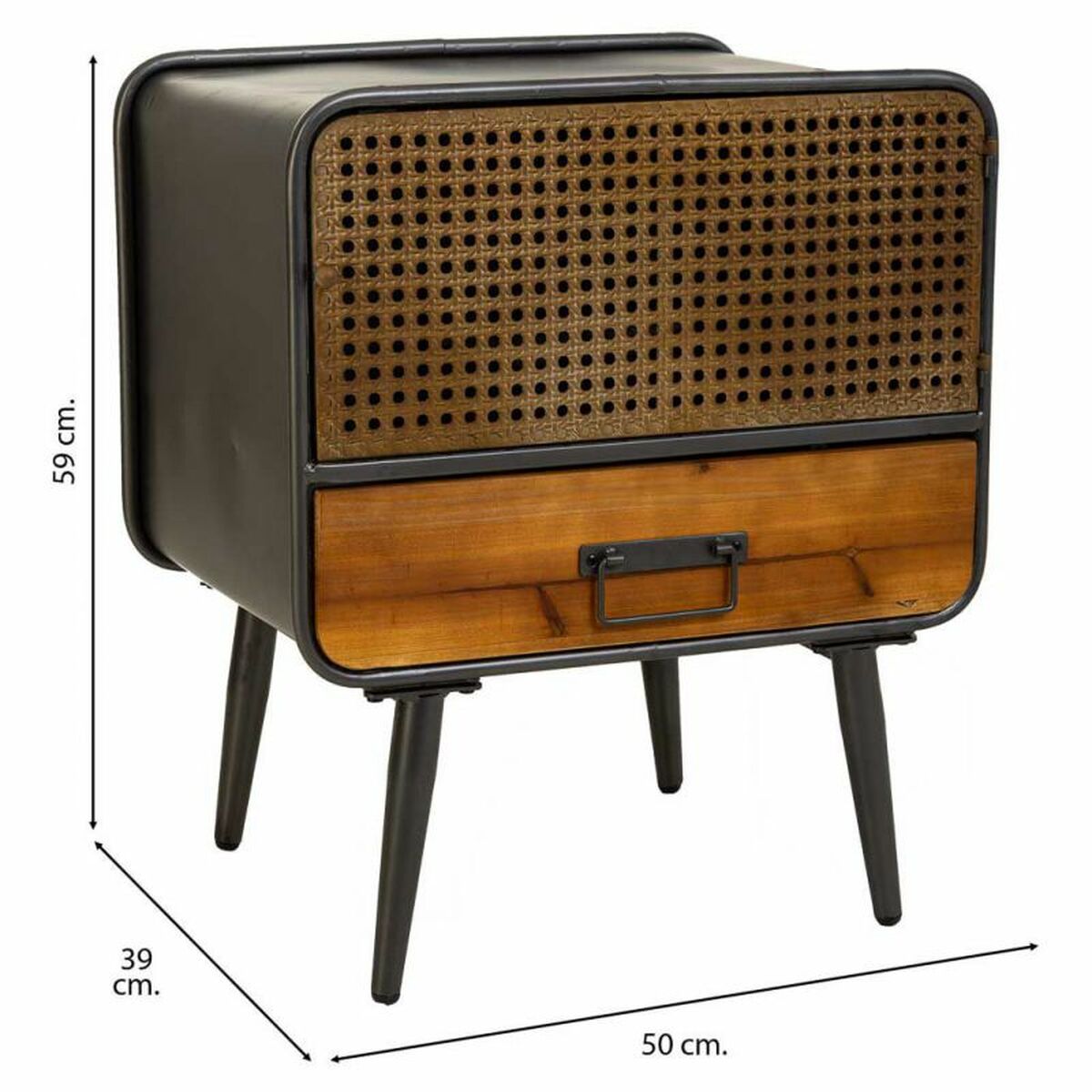 Nattduksbord Alexandra House Living Brun 39 x 59 x 50 cm - 4