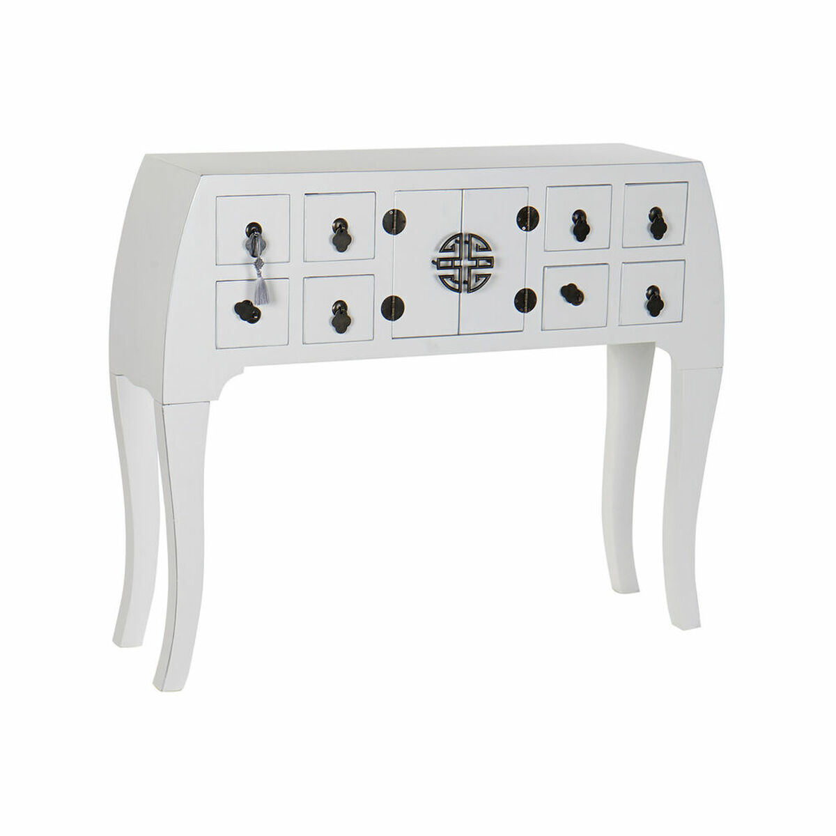 Mottagare DKD Home Decor Vit Silvrig 98 x 26 x 80 cm