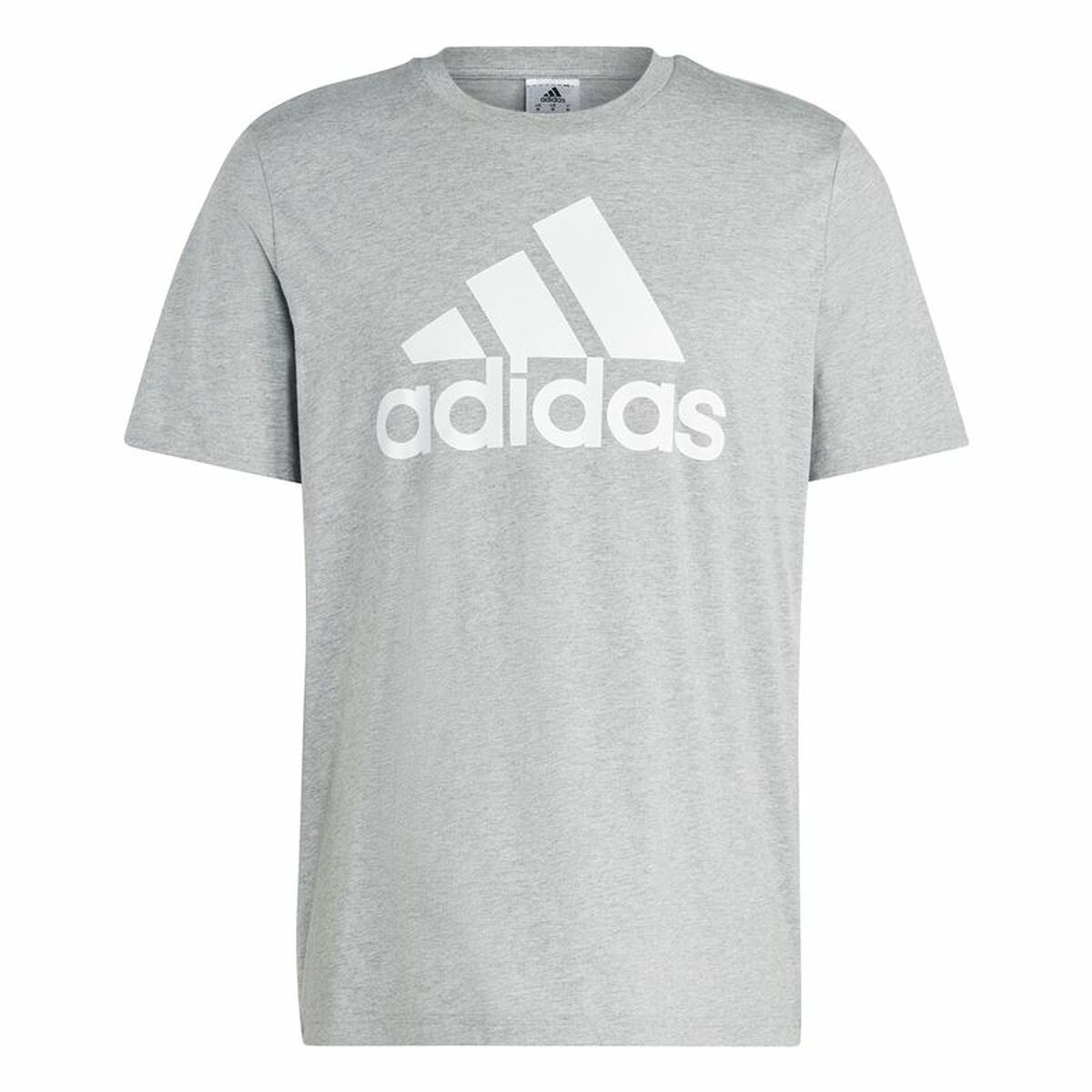 T-shirt med kortärm Herr Adidas Essentials Single Big Logo Grå Ljusgrå - 2