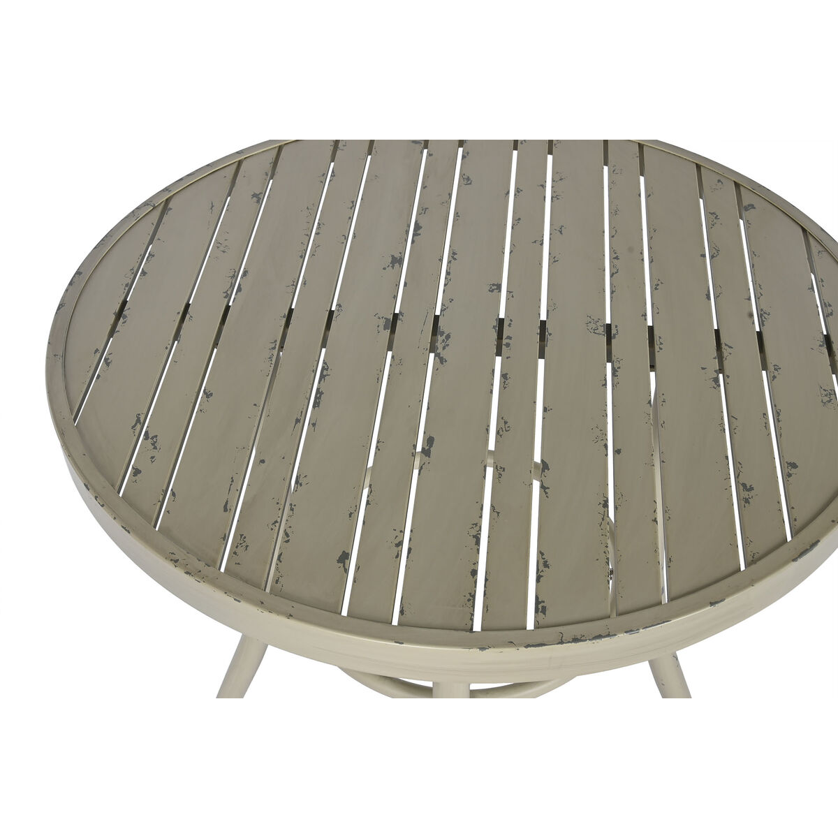 Sidobord Home ESPRIT Vit Aluminium 70 x 70 x 75 cm - 2