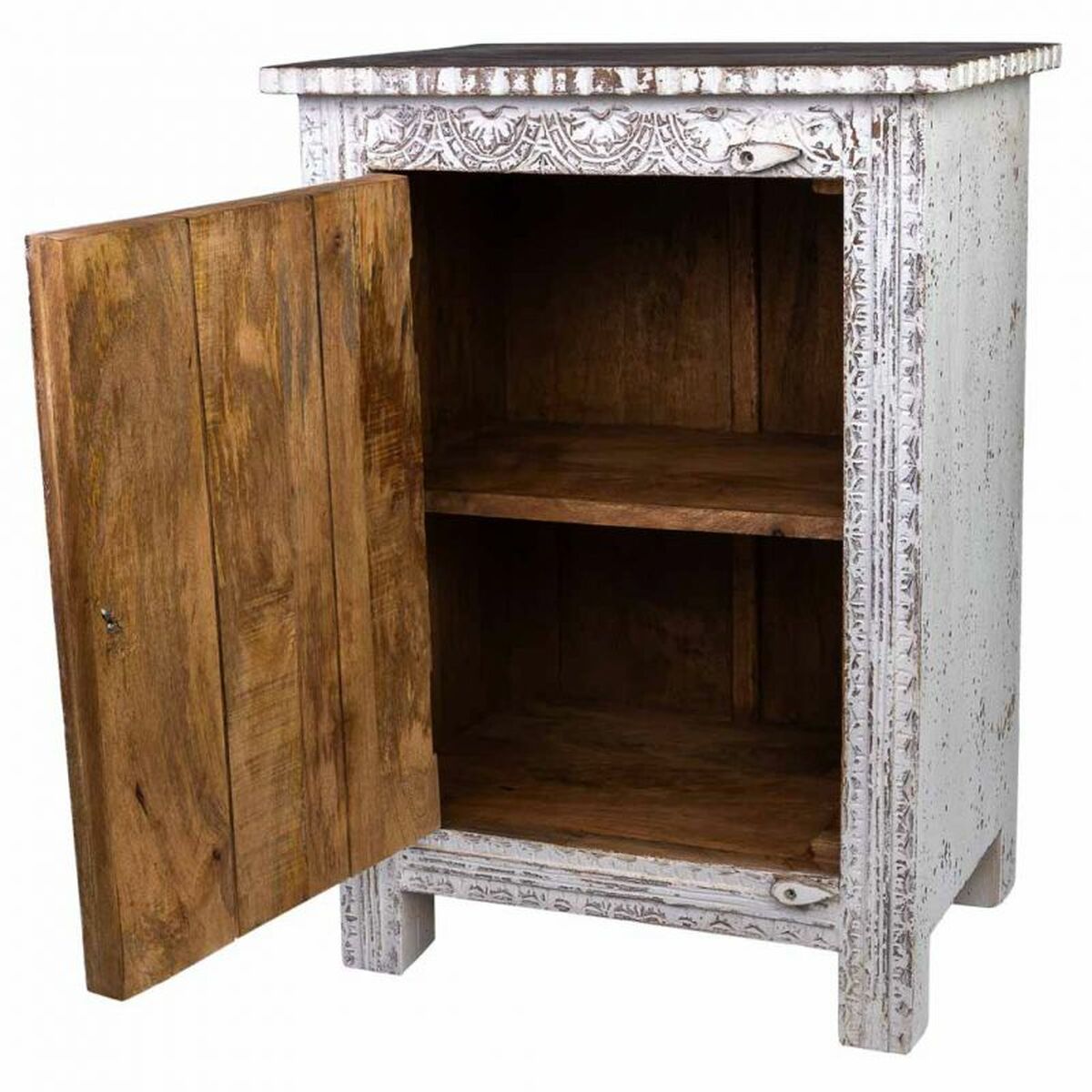 Nattduksbord Alexandra House Living Vit Brun 40 x 53 x 73 cm - 5