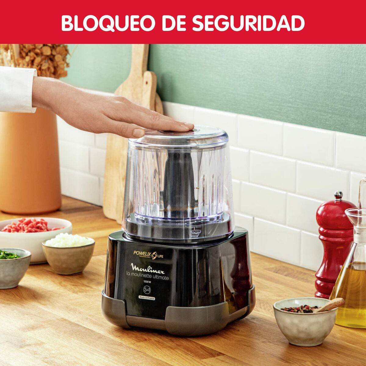 Köttkvarn Moulinex DP810855 1000 W 550 ml Svart Titan - 7
