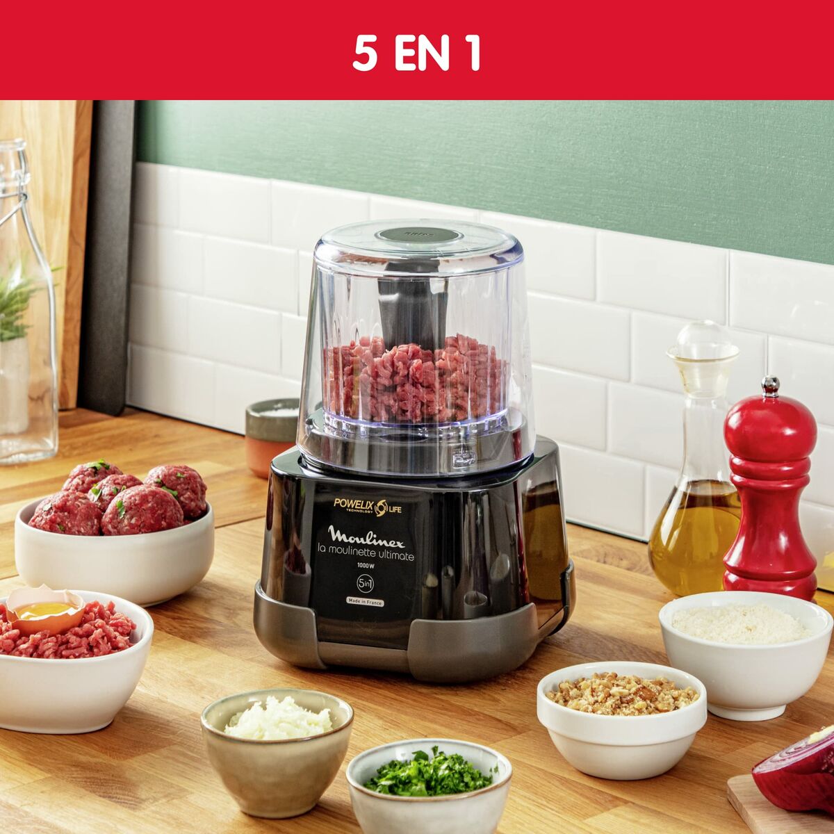 Köttkvarn Moulinex DP810855 1000 W 550 ml Svart Titan - 12
