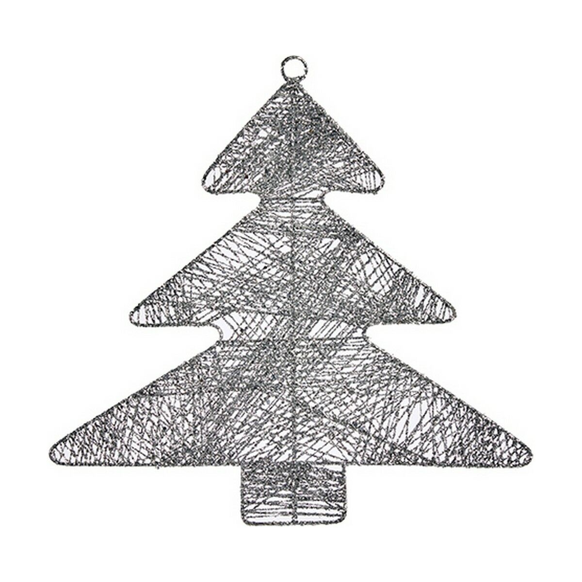 Julgranskula Krist+ Silvrig Metall Plast Julgran 36,7 x 0,2 x 37,5 cm - 2