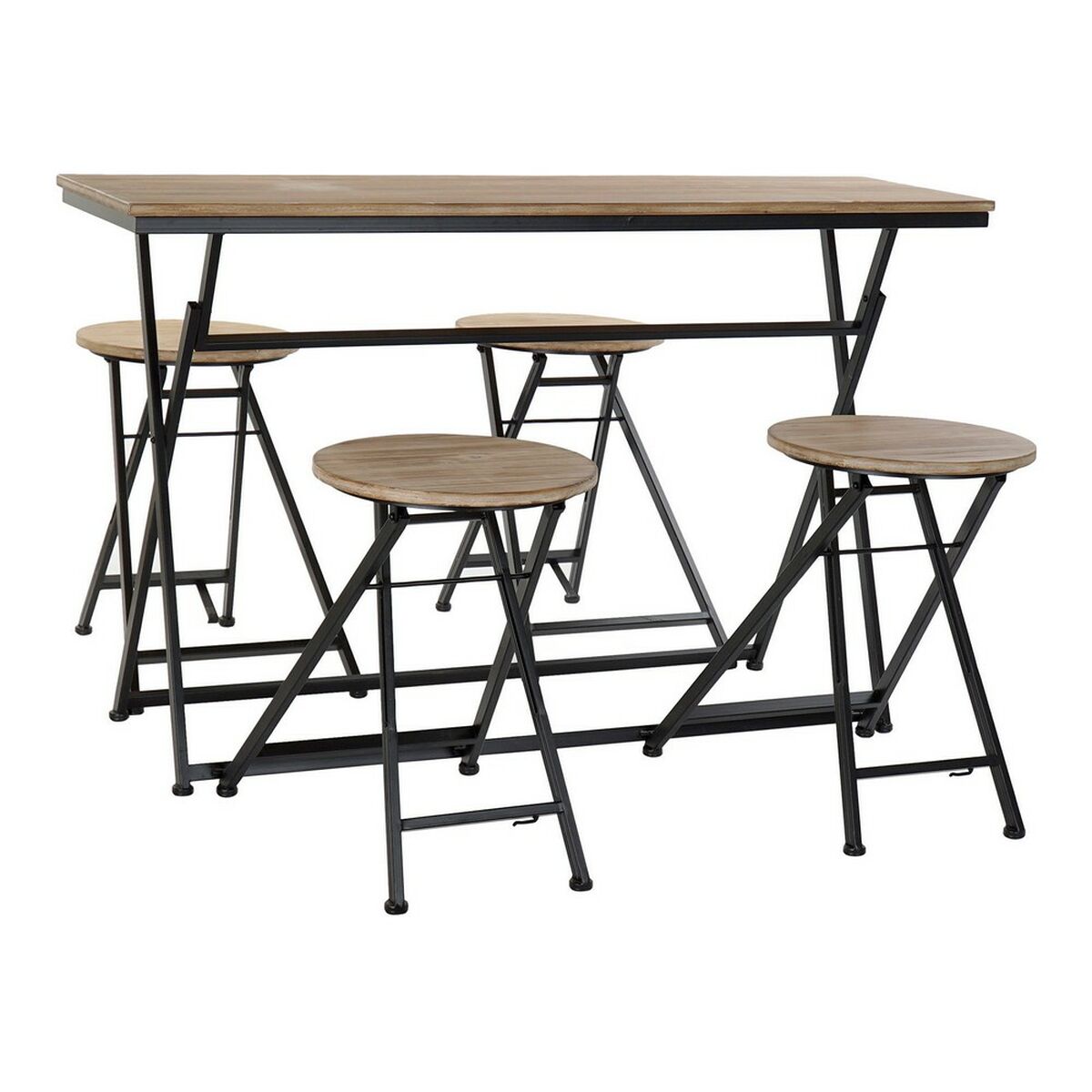 Bordsgrupp med 4 stolar DKD Home Decor 141,5 x 151 x 86,5 cm (5 pcs)