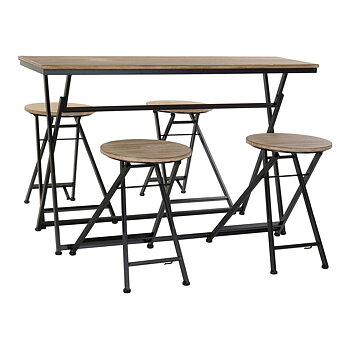 Bordsgrupp med 4 stolar DKD Home Decor 141,5 x 151 x 86,5 cm (5 pcs)