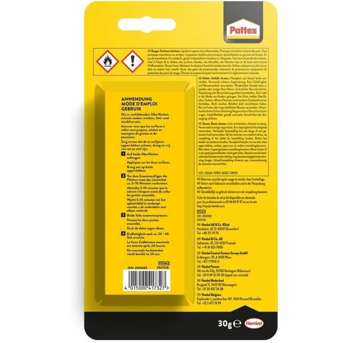 Omedelbar vidhäftning Pattex 30 g Plast - 2